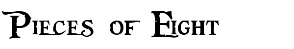 Pieces of Eight font preview